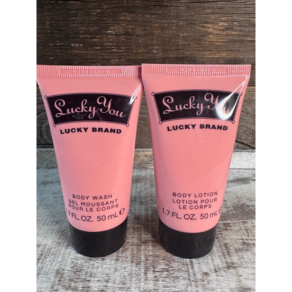 Lucky You Lucky Brand Body Wash & Lotion Set | 1.7oz Ea. | Travel Duo | MSRP $15